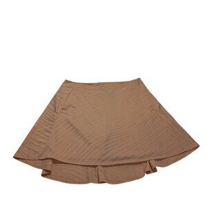 Nike Dri-Fit Peach Tennis Skort S With Inner Shorts & Subtle Striped Design